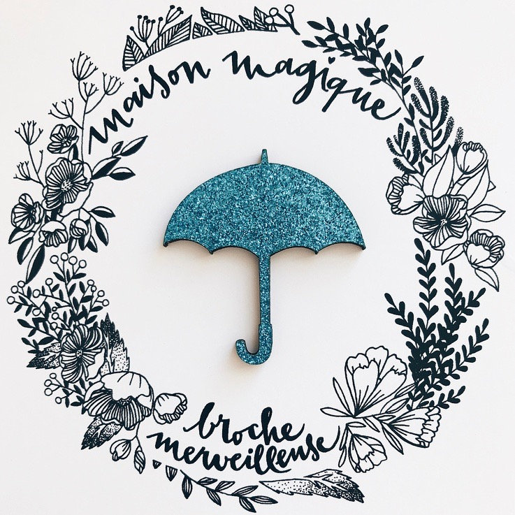 Regenschirm-Brosche von ateliermaisonmagique