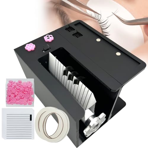 Wimpernfächer-Maschine, Acryl-Wimpern-Trennmaschine mit Wimpernpinzette + 100 Stück Wimpernkleberinge + 30 gestreiftes Papier + 2 Klebebänder, Wimpernblütenwerkzeug für makellose Wimpernverlängerungen Wimpernfächer-Maschine, Acryl-Wimpern-Trennmaschine mit Wimpernpinzette + 100 Stück Wimpernkleberinge + 30 gestreiftes Papier + 2 Klebebänder, Wimpernblütenwerkzeug für makellose Wimpernverlängerungen von athuniverth