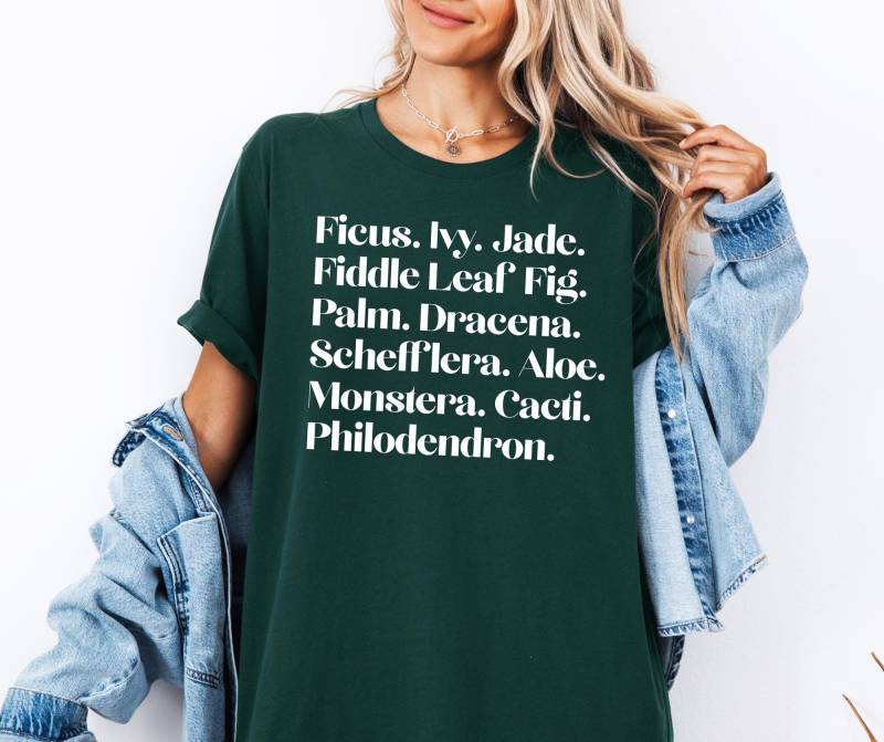 Zimmerpflanze Shirt Liebhaber Geschenk Grafik T-Shirt Pflanze Dame Mutter Gartenarbeit Für Sie Plus Größe von atolyeTEE
