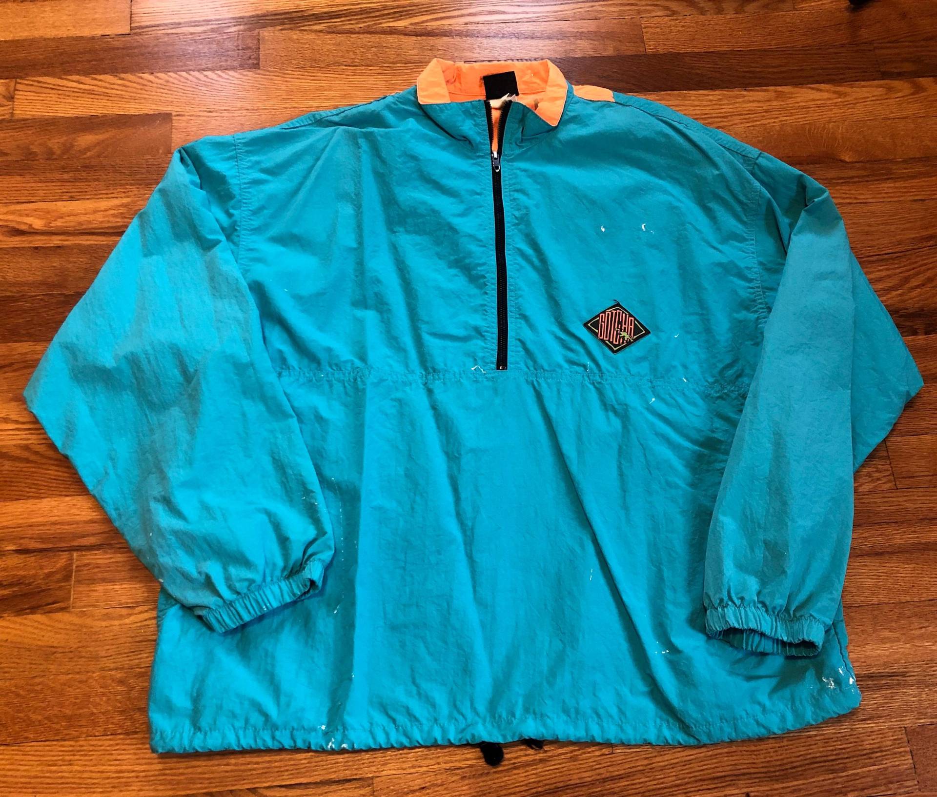 Toller 90Er Gotcha Brand Vintage Windbreaker Reißverschluss Neon Bunt Party Mode Fun Geschenk Herbst Sommer Verstellbar Xl Farbspritzer Toller 90Er Gotcha Brand Vintage Windbreaker Reißverschluss Neon Bunt Party Mode Fun Geschenk Herbst Sommer Verstellbar Xl Farbspritzer von attackofthekillervtg
