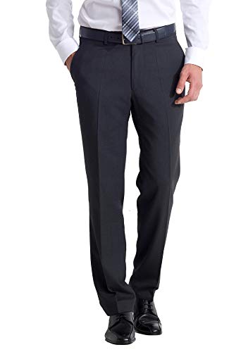 aubi: Herren Businesshose Anzughose Flat Front Modell 26, Farbe:anthrazit (51), Größe:34 von aubi:
