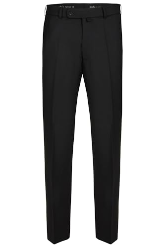 aubi: Herren Businesshose Anzughose Flat Front Modell 26, Farbe:schwarz (50), Größe:26.5 von aubi: