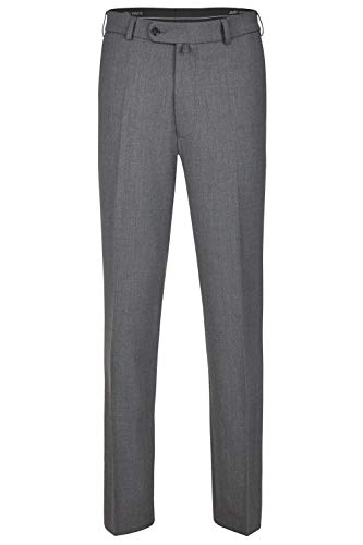 aubi: Herren Businesshose Anzughose Flat Front Modell 26, Farbe:grau (54), Größe:27.5 von aubi: