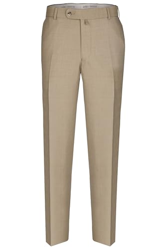 aubi: Herren Sommer Businesshose Anzughose Cool Finish Flat Front Modell 26, Farbe:beige (21), Größe:28 von aubi: