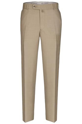 aubi: Herren Sommer Businesshose Anzughose Cool Finish Flat Front Modell 26, Farbe:beige (21), Größe:60 von aubi: