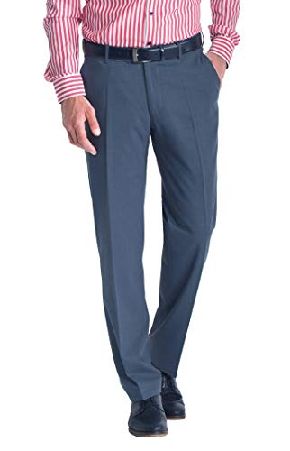 aubi: Herren Sommer Businesshose Anzughose Cool Finish Flat Front Modell 26, Farbe:dunkelblau (48), Größe:52 von aubi:
