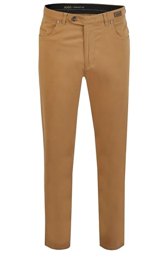 aubi: Herren Sommer Hose Baumwollhose High Flex Broken Twill Modell 577, Farbe:Camel (63), Größe:56 von aubi: