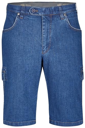 aubi: Herren Sommer Jeans Cargo Shorts Stretch aus Baumwolle High Flex Modell 616, Farbe:Stone (46), Größe:26 von aubi: