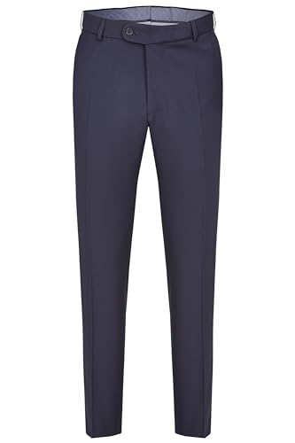 aubi: Modern Fit Herren Businesshose Anzughose Flat Front Modell 188, Farbe:Marine (48), Größe:102 von aubi: