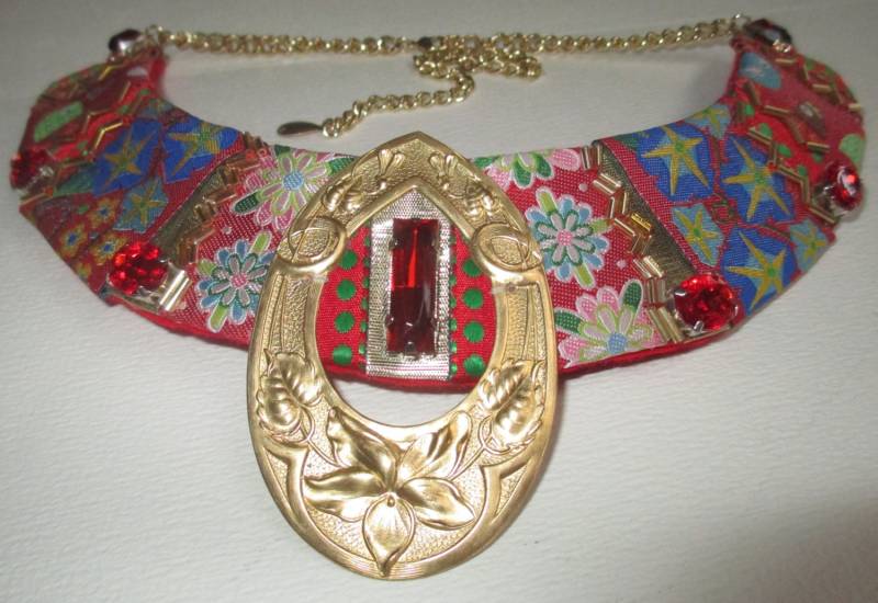 Clearance Halsband Halskette Rot Lame Bänder Perlen Deko Messing Stempeln Clearance Halsband Halskette Rot Lame Bänder Perlen Deko Messing Stempeln von audreymivey