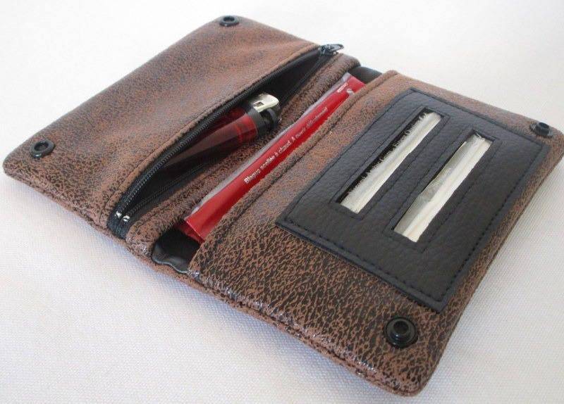 Tabakbeutel, Tabaktasche Aus Ebenholz-Wildleder-Effekt-Imitat Tabakbeutel, Tabaktasche Aus Ebenholz-Wildleder-Effekt-Imitat von aufildeSyl