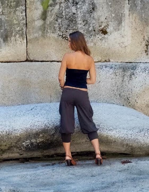 Baumwoll-stretch-Pedalschiebehose - Boho-Cargo-Caprihose Für Damen von aurorawear1