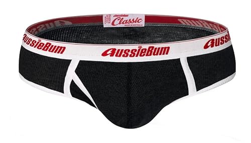 aussieBum Men's Underwear Slip Classic ORIGINAL Brief | Functional Fly Access | Timeless Retro Design (DE/NL/SE/PL, Alphanumerisch, XL, Regular, Regular, Black) von aussieBum