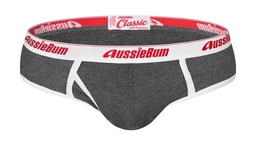 aussieBum Men's Underwear Slip Classic ORIGINAL Brief | Functional Fly Access | Timeless Retro Design (DE/NL/SE/PL, Alphanumerisch, XL, Regular, Regular, Grey Marle) von aussieBum