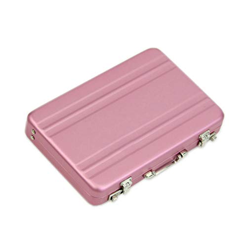 Mini-Aluminium-Koffer, Aktenkoffer, Kartenhalter, exquisite Geschenkbox, rose von ausuky