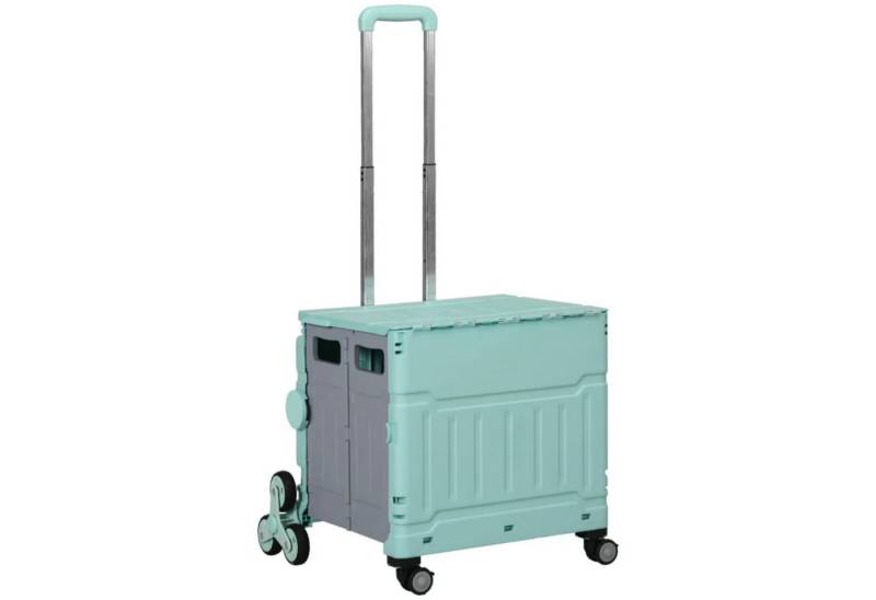 autolock Einkaufstrolley Einkaufswagen,Einkaufstrolley,Treppensteiger Mobile Transportbox, klappbar,Teleskopgriff, bis max. 65 Kilo belastbar von autolock