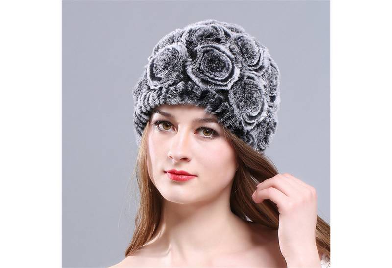 autolock Jerseymütze Frauen Mütze, hergestellt aus Kaninchenfell von autolock