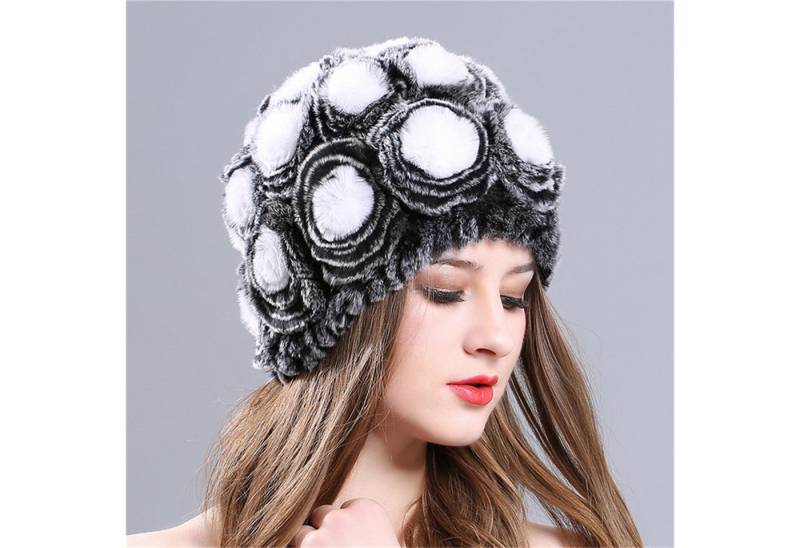 autolock Jerseymütze Frauen Mütze, hergestellt aus Kaninchenfell von autolock