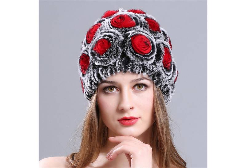 autolock Jerseymütze Frauen Mütze, hergestellt aus Kaninchenfell von autolock