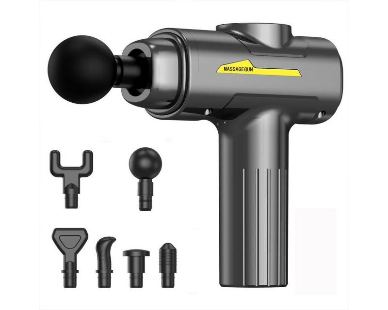 autolock Massagegerät Massagepistole mit 6 Massageköpfen Type-C Anschluss, Elektrisches Massage Gun 6Geschwindigkeiten Muskel Massagegerät von autolock