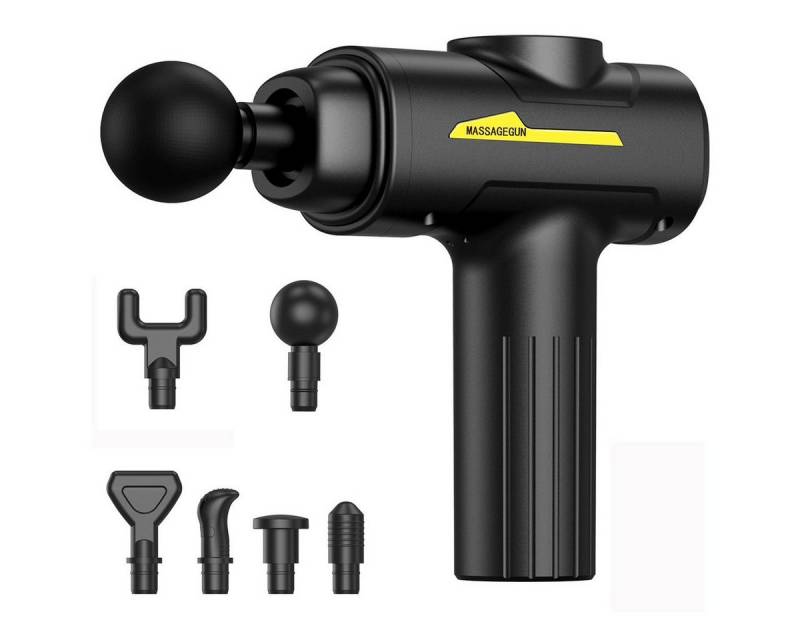 autolock Massagegerät Massagepistole mit 6 Massageköpfen Type-C Anschluss, Elektrisches Massage Gun 6Geschwindigkeiten Muskel Massagegerät von autolock