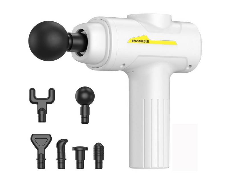 autolock Massagegerät Massagepistole mit 6 Massageköpfen Type-C Anschluss, Elektrisches Massage Gun 6Geschwindigkeiten Muskel Massagegerät von autolock