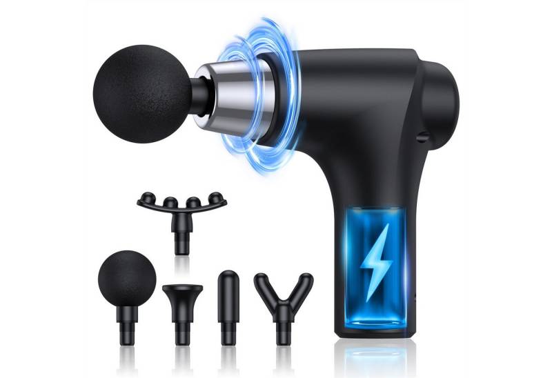 autolock Massagepistole Mini Massage Gun mit 5 Köpfe 6speed für Rückenschmerzen Relief von autolock