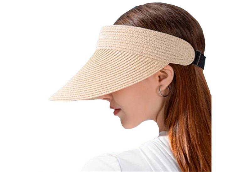 autolock Sonnenhut Sonnenhut Damen mit großer Krempe Faltbar Visor Cap Strohhut von autolock
