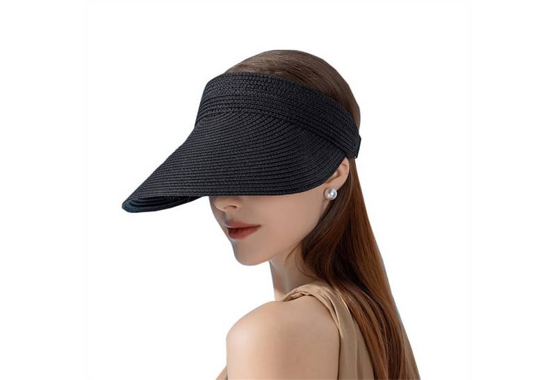autolock Sonnenhut Sonnenhut Damen mit großer Krempe Faltbar Visor Cap Strohhut von autolock