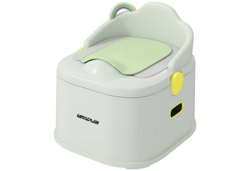 autolock Toilettentrainer 3-in-1 Kinder-Töpfchen Töpfchentrainer abnehmbarer Aufsatz, max. 50 kg, Kunstleder-Sitzpolster, für Babys im Alter von 6-72 Monaten, Grau von autolock