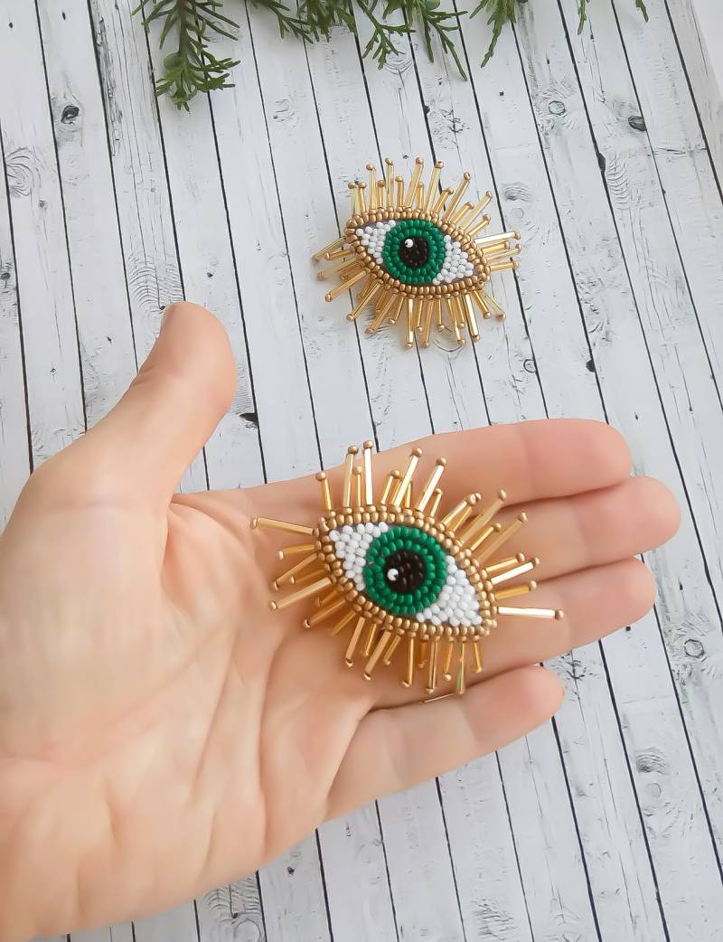Evil Eye Perlen Ohrringe Quaste Auge Tropfen Grüne Augen Modeschmuck Evil Eye Perlen Ohrringe Quaste Auge Tropfen Grüne Augen Modeschmuck von avdmarinabeads