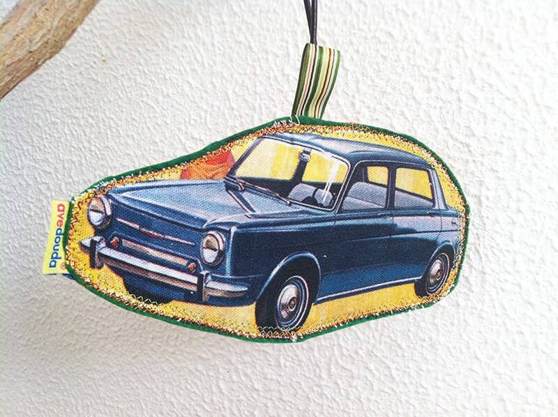 Vintage Auto Reiseanhänger, Reiseaufkleber Antikes Stoffmuster, Gepäckanhänger, Handgemachte Id Für Autoliebhaber von avedouda