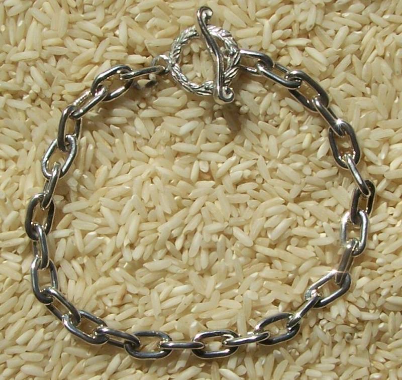 8-Zoll-Schweres Handgemachtes Sterling Silber Kettenarmband 8-Zoll-Schweres Handgemachtes Sterling Silber Kettenarmband von averidesigns