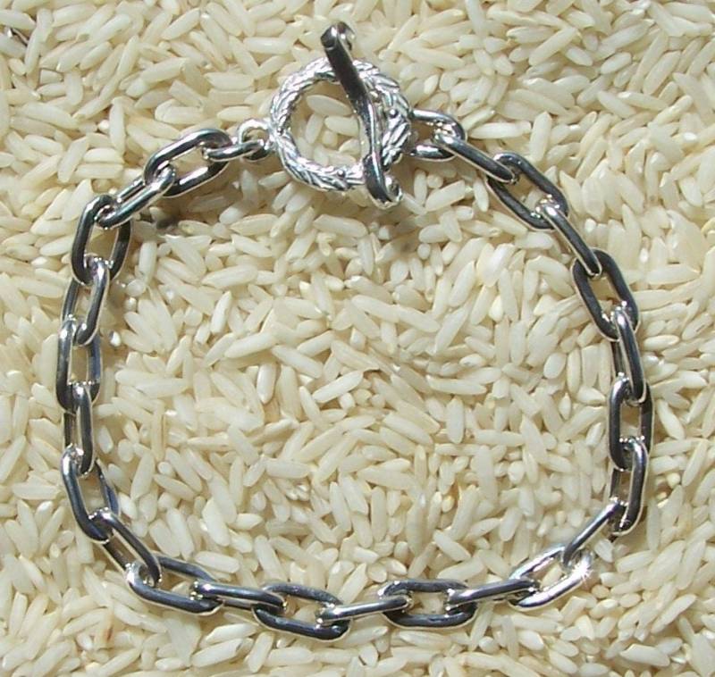 9 Inch Schwere Handgemachte Sterling Silber Kettenarmband von averidesigns