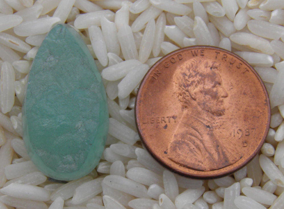 Grüner Chrysopras | ? Knötchen-Cabochon von averidesigns