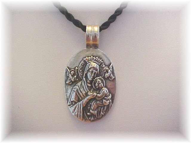 Madonna Mit Kind Schwere Sterling Silber Anhänger von averidesigns