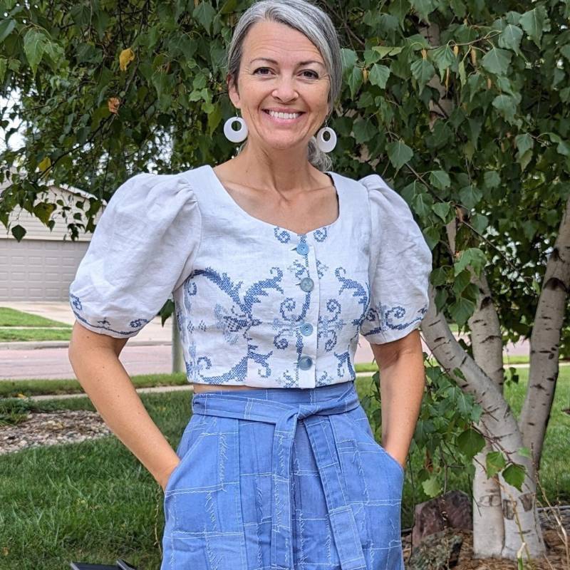 Bluse Aus Einer Vintage Tischdecke Bestickt S | K12 von aviena