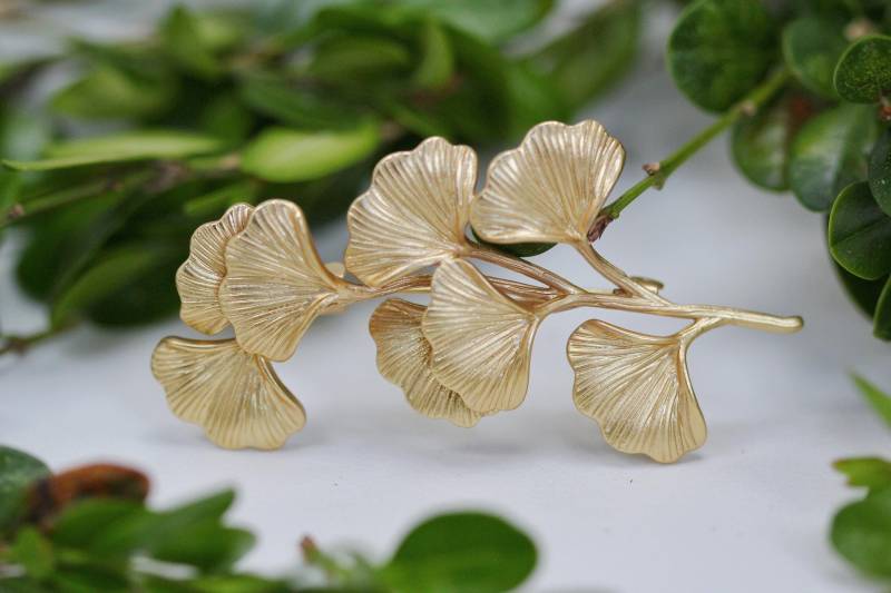 Royal Ginkgo Blatt Brosche Floral Boho Blätter Haarspange Gold Rosegold Silber Brautschmuck Hochzeit Haarnadel Royal Ginkgo Blatt Brosche Floral Boho Blätter Haarspange Gold Rosegold Silber Brautschmuck Hochzeit Haarnadel von avigailadam