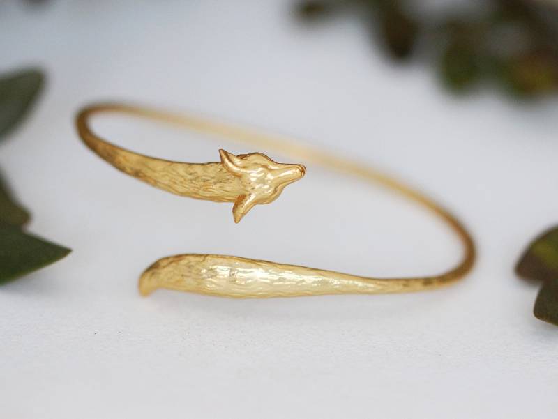 Fuchs Armband Wunderliche Zierliche Wald Kreatur Tier Brautschmuck Boho Gold Silber Elfen Hexe Schmuck Accessoires von avigailadam