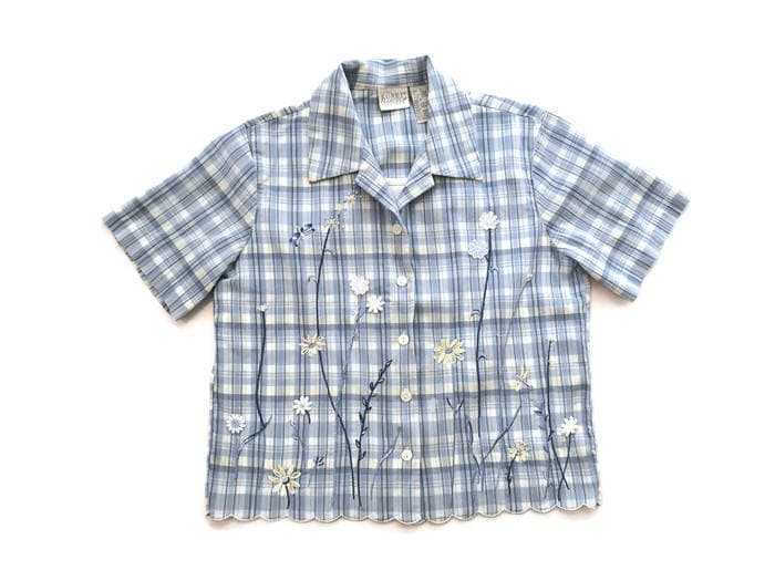 Verkauft Vintage 90Er Jahre Blaue Bluse Verkauft Vintage 90Er Jahre Blaue Bluse von avintagecamper