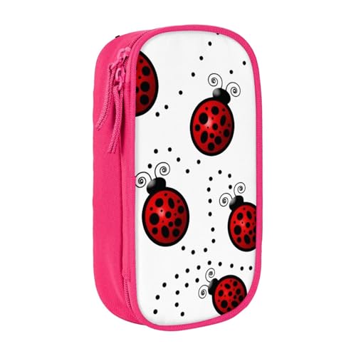 avlyn Art Ladybug Tracks Federmäppchen, großes Fassungsvermögen, Stifttasche, Make-up-Tasche für Mädchen, Jungen, Erwachsene, Schule, Büro und Reisen, rose, Einheitsgröße, Schulranzen von avlyn