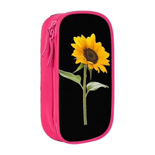 avlyn Bloom Federmäppchen mit Sonnenblumenmotiv, großes Fassungsvermögen, Stifttasche, Make-up-Tasche für Mädchen, Jungen, Erwachsene, Schule, Büro und Reisen, rose, Einheitsgröße, Schulranzen von avlyn