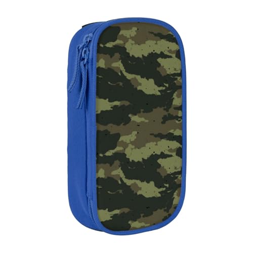 avlyn Camouflage-Federmäppchen, großes Fassungsvermögen, Stifttasche, Make-up-Tasche für Mädchen, Jungen, Erwachsene, Schule, Büro und Reisen, blau, Einheitsgröße, Schulranzen von avlyn