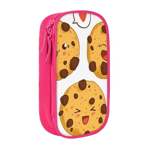 avlyn Chip Cookies Federmäppchen, großes Fassungsvermögen, Stifttasche, Make-up-Tasche für Mädchen, Jungen, Erwachsene, Schule, Büro und Reisen, rose, Einheitsgröße, Schulranzen von avlyn