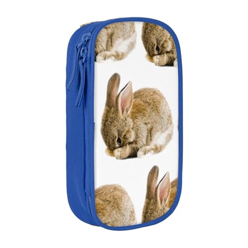 avlyn Cry Rabbit Federmäppchen, großes Fassungsvermögen, Stifttasche, Make-up-Tasche für Mädchen, Jungen, Erwachsene, Schule, Büro und Reisen, blau, Einheitsgröße, Schulranzen von avlyn