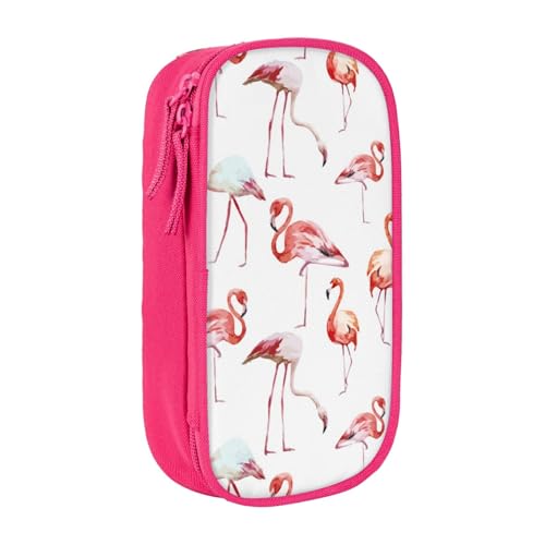 avlyn Federmäppchen mit Flamingo-Malerei, großes Fassungsvermögen, Stifttasche, Make-up-Tasche für Mädchen, Jungen, Erwachsene, Schule, Büro und Reisen, rose, Einheitsgröße, Schulranzen von avlyn