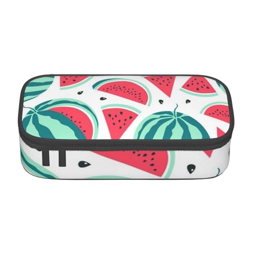 avlyn Federmäppchen mit Früchten, Wassermelone, großes Fassungsvermögen, Stifttasche, Make-up-Tasche für Mädchen, Jungen, Schule, Büro und Reisen, Früchte Wassermelone, Einheitsgröße, Schulranzen von avlyn