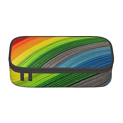 avlyn Federmäppchen mit Früchten, Wassermelone, großes Fassungsvermögen, Stifttasche, Make-up-Tasche für Mädchen, Jungen, Schule, Büro und Reisen, Regenbogenfarbene Streifen, Einheitsgröße, von avlyn