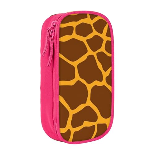 avlyn Federmäppchen mit Giraffen-Druck, großes Fassungsvermögen, Stifttasche, Make-up-Tasche für Mädchen, Jungen, Erwachsene, Schule, Büro und Reisen, rose, Einheitsgröße, Schulranzen von avlyn