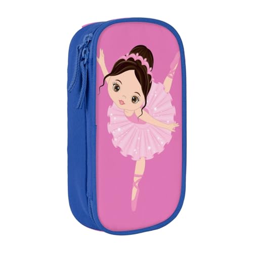 avlyn Federmäppchen mit kleiner Ballerina, große Kapazität, Federmäppchen, Make-up-Tasche für Mädchen, Jungen, Erwachsene, Schule, Büro und Reisen, blau, Einheitsgröße, Schulranzen von avlyn